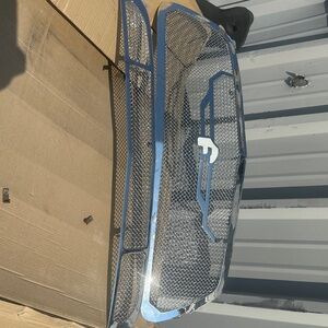 Stylish Chrome Car Grille with Mesh Design